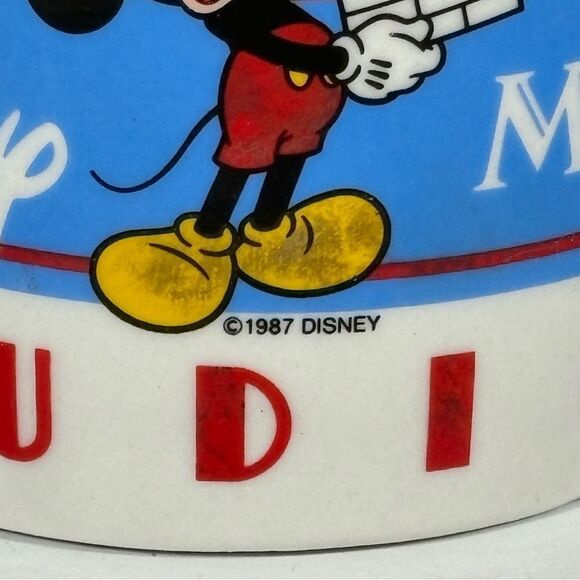 Vtg. 1987 Disney Mickey Mouse MGM Metro Goldwyn Meyer Movies Studio Coffee Mug - Picture 2 of 7